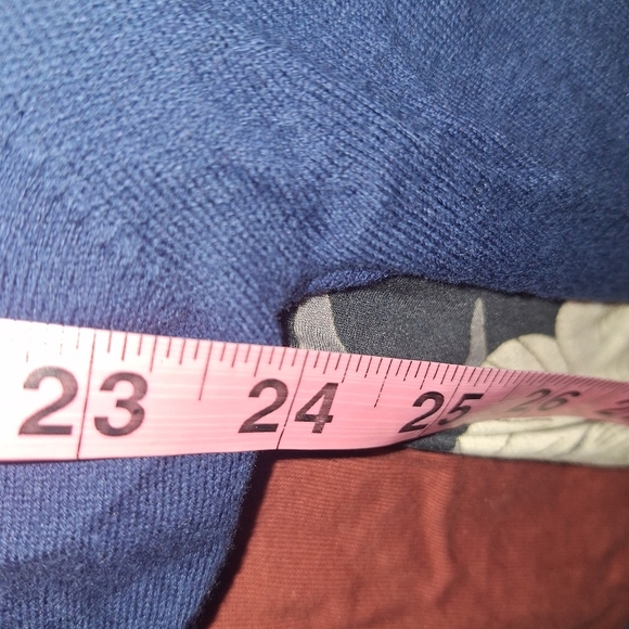 Jared Lang Men's Blue 100% Cotton V-Neck Sweater In A Size Medium. EUC - Picture 4 of 9